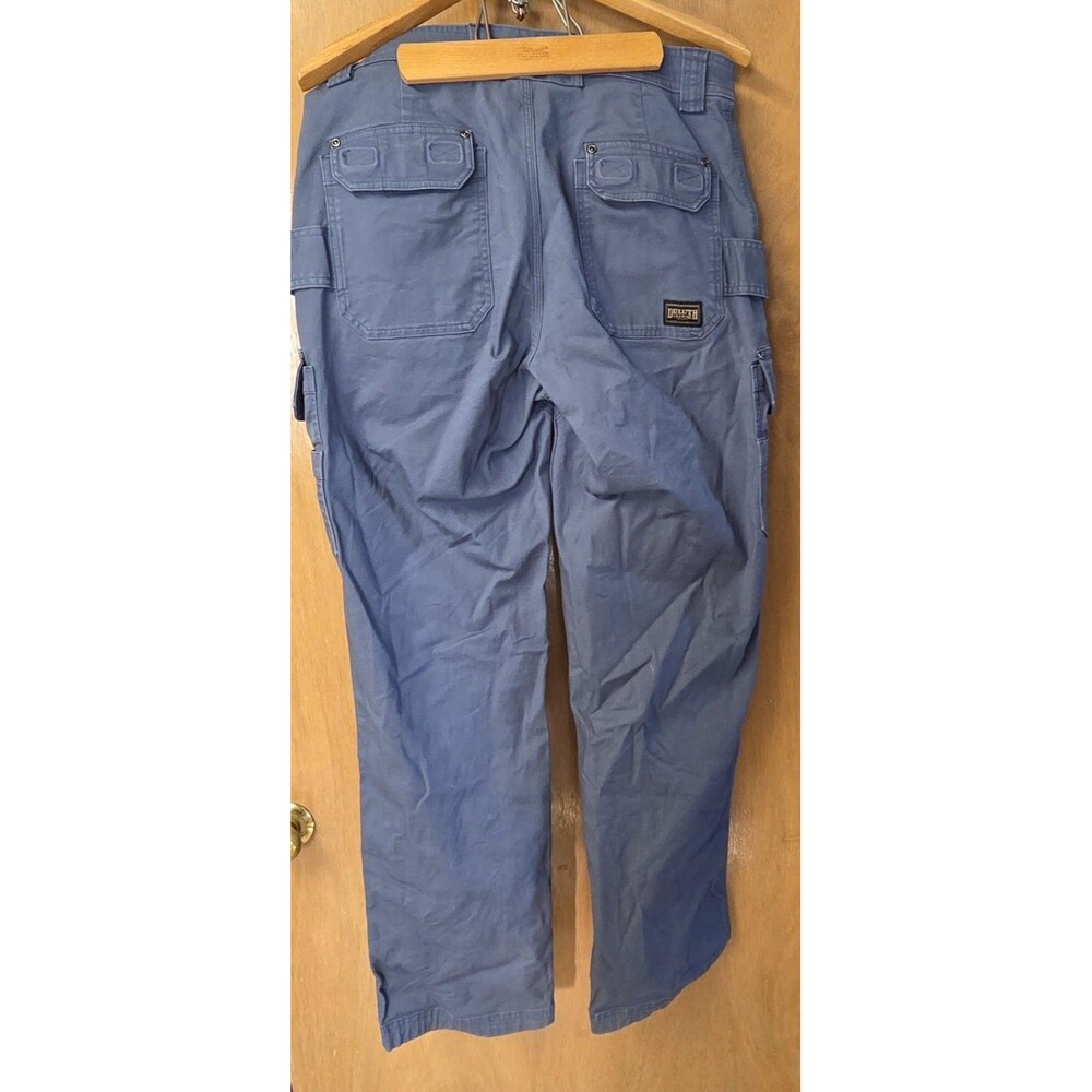 Duluth Trading Co Mens 34x36 DuluthFlex Fire Hose Relaxed Fit Cargo Pants Blue
